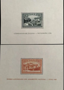 Edifil 836 837 HB 1st Anniversary National Uprising Spain 1937 - Picture 1 of 2