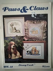 PAWS & CLAWS - Dog and Cat Embroidery Charts from STONEY CREEK Collection - Picture 1 of 4