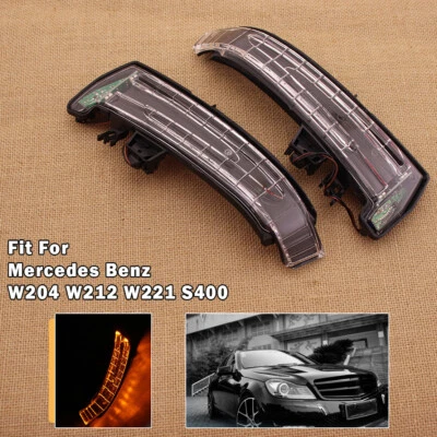 Pair Mirror Turn Signal Light LED For Mercedes Benz W204 W212 W221 S400 Foto 1 de 4