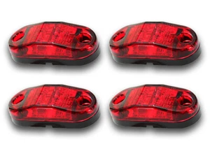 4X, 24V SMD LED Marcador Lateral Trasero Rojo Cola Perfil Lámparas Man DAF Iveco - Imagen 1 de 6