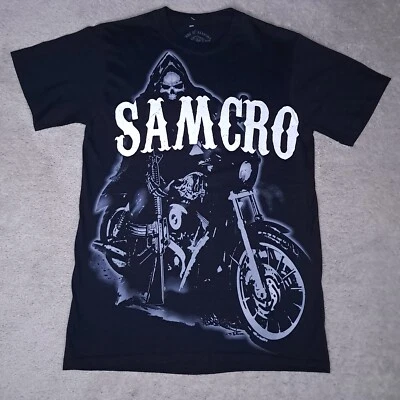 Sons Of Anarchy SOA T-shirt Mens Small Black Big Reaper Samcro Motorcycle Skull - Image 1 of 4