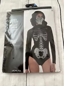 Halloween Adult Costume Bones Bodysuit Skeleton Adult L/XL - Picture 1 of 2
