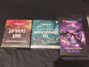 MtG Modern Horizons 3, Brother's War Prerelease, and Commander Black BUNDLE!!! - Picture 1 of 2
