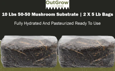 Sustrato de hongo de paja y estiércol de caballo 50/50 - sustrato a granel de 10 libras Foto 1 de 4