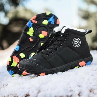 UK Kids Ankle Boots Boys Girls Winter Warm Snow Boots Fur Lined Shoes Size UK - Image 1 of 4