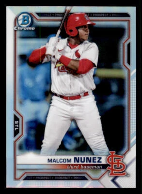 2021 Bowman Chrome Draft Refractors #BDC56 Malcom Nunez - Image 1 of 2