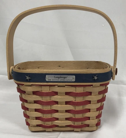 LONGABERGER 2001 HOSTESS APPRECIATION BASKET RED BLUE STARS Cover