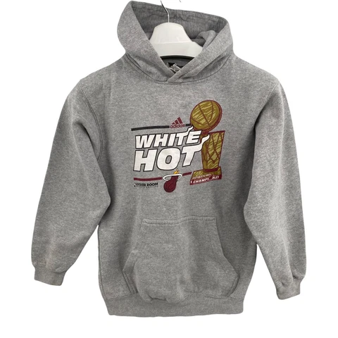 Adidas Miami Heat WHITE HOT 2013 NBA Back to Back Champions Youth Medium Hoodie Cover