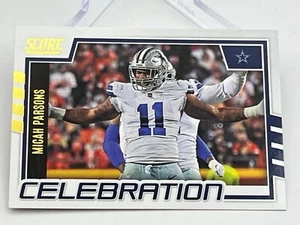 2022 Panini Score Football Celebration Insert Card #C-MP Micah Parsons - Gold - Picture 1 of 3