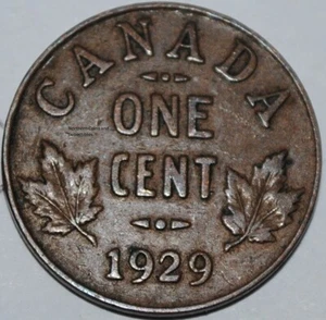 Canada 1929 1 Cent George V Canadian Penny Copper Coin - Picture 1 of 1