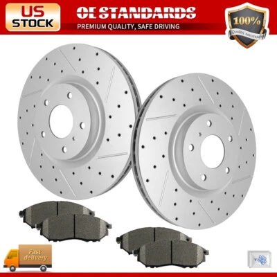 Disco delantero rotores perforados pastillas de freno de cerámica para Nissan 350Z 370Z Infiniti Ex35 Foto 1 de 4