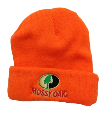 Mossy Oak Super Heavy Knit Hat Insulated Hunting Beanie Fluorescent Orange NWOT - Image 1 of 2