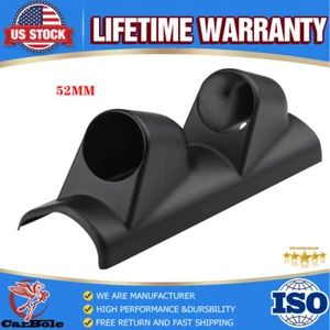 Car 2" 52mm Dual Hole Gauge Pod Mount Holder Bracket Pillar Meter LHD Universal - Picture 1 of 9