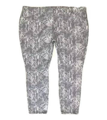 Style&Co Womens Leggings Pants Size 4X Gray Snakeskin Pull On Jegging NEW Plus - Image 1 of 4