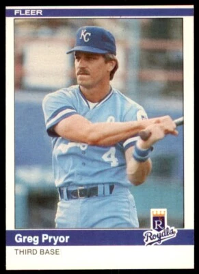1984 Fleer Greg Pryor . Kansas City Royals #353. - Image 1 of 2