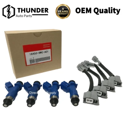 4 X INYECTORES DE COMBUSTIBLE NUEVOS 410cc 16450-RWC-A01 PARA RDX RSX TSX INTEGRA CIVIC Foto 1 de 4