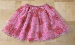 CHILDRENS PLACE Pink Skirt Girls Floral Full Pleated Layered Tulle Flowers 5 / 6 - Picture 1 of 7