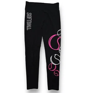 Girls Justice Size 14 Black Stretch Softball Leggings - Picture 1 of 1