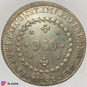 BRAZIL - 960 Reis 1825 R (Rio de Janeiro) - Silver Coin - @fc.coins - Picture 1 of 2