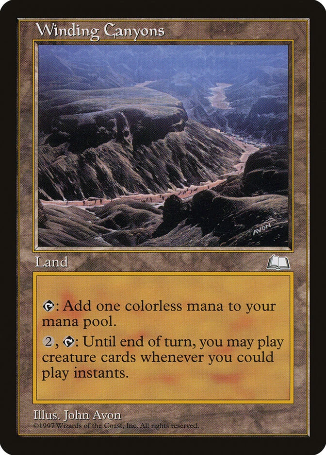 MTG Winding Canyons  - Weatherlight #167 - Image 1 of 1
