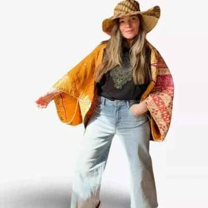 Wholesale Lot 10Pc Vintage Kantha Hand Made Cotton Long Jacket Indian Women Coat - Picture 1 of 17