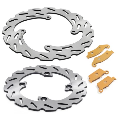 For Honda Front & Rear Brake Disc Rotor + Pads XR250R 1991-1995 XR600R 1991 1992 - Image 1 of 4