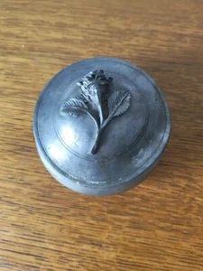 JEAN GOARDERE Vintage French Pewter Lidded Bowl Dish Etain Fait Main 95% - Picture 1 of 5