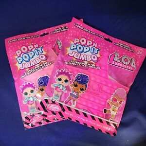  2! L.O.L. LOL Surprise POP'N POP IT STAR Shape Fidget Toy JUMBO SIZE Light Pink