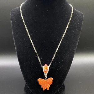 Schmetterling Halskette Draht umwickelt Karneol Kaution von Neanie-Bot  - Bild 1 von 7