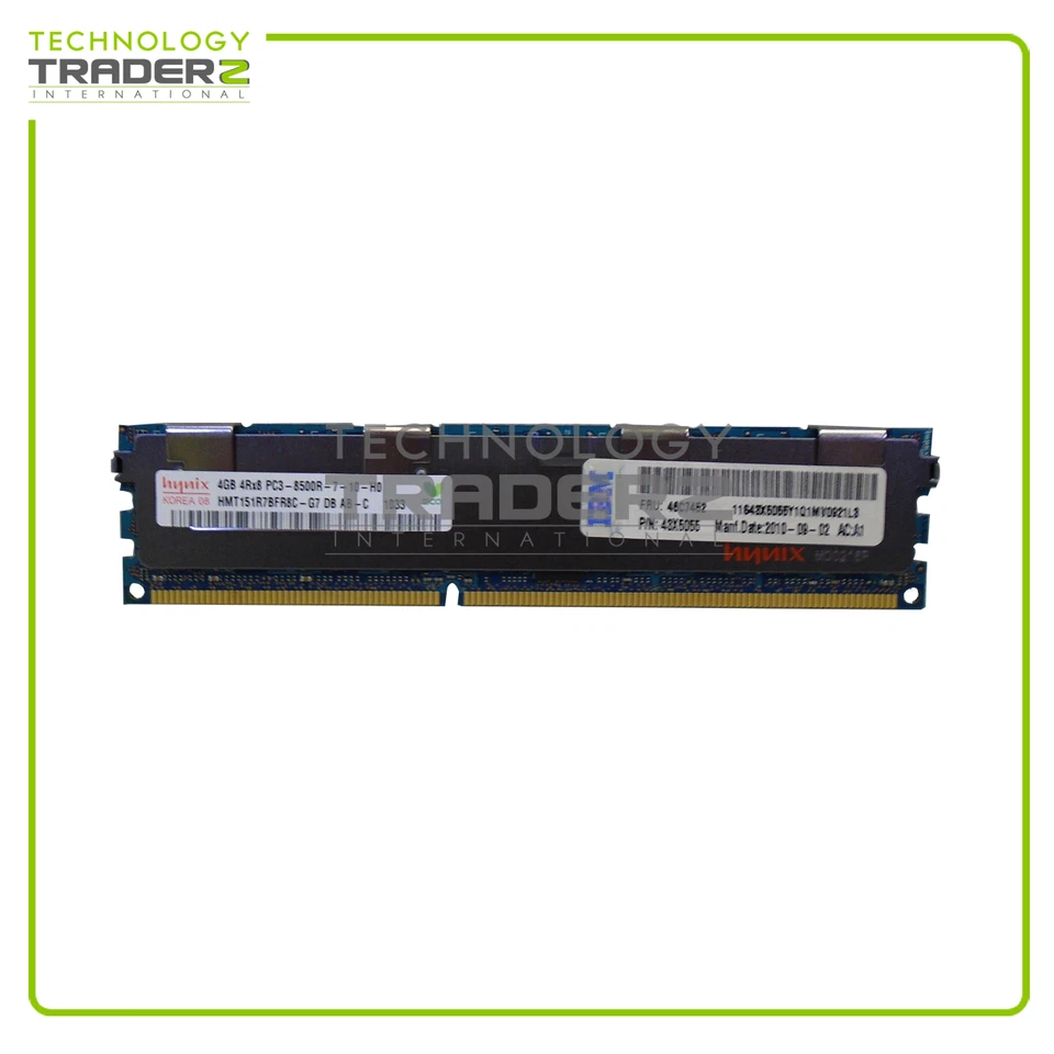 LOT OF 6 46C7452 IBM 4GB PC3-8500 DDR3 ECC 4Rx8 Memory HMT151R7BFR8C-G7 *Pulled* - Image 1 of 1