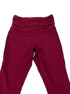 Forever 21 Leggings Maroon Nylon Spandex Blend, Elastic Waist, Women's Size S - Picture 1 of 5