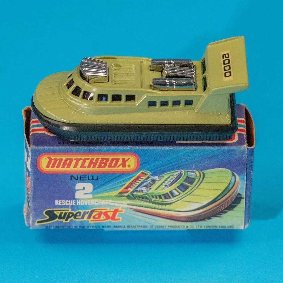 Matchbox Superfast / MB 02 C10 Rescue Hovercraft 2000 / 1976 MIB / Near Mint - Image 1 of 4