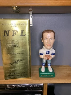 1993 SAM Inc Roger Staubach Bobblehead Dallas Cowboys Nodder - Image 1 of 4