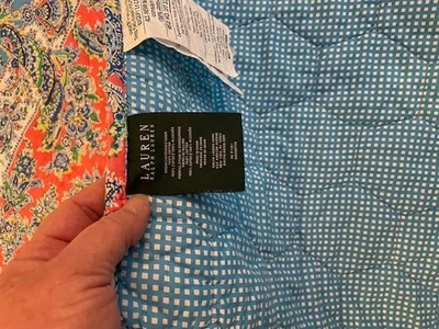 VNT Ralph Lauren Queen sz spread 108X90" with shams standard 35X18 Bright+Pretty - Image 1 of 4