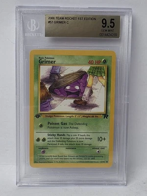 POKEMON ROCKET 1ST EDITION GRIMER #57 BGS 9.5 NICE!!!!!! - Image 1 of 2