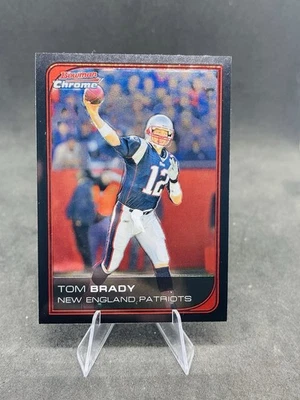 2006 年 Bowman Chrome #166 汤姆·布雷迪新英格兰爱国者队橄榄球卡 — 第 1/2 张图片