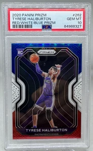 Tyrese Haliburton 2020-21 Prizm Rookie Red White Blue Prizm PSA 10 Gem Mint (RC) - Picture 1 of 6