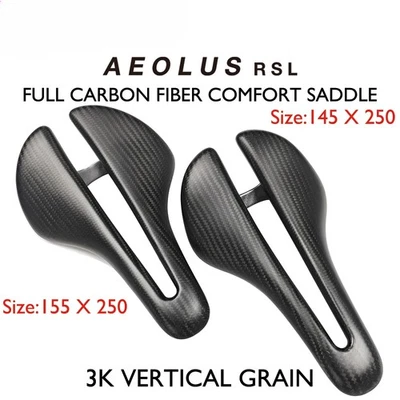 Sillín cómodo de bicicleta de carbono longitud 155*250/145*250 mm tamaño de pista 7*8/7*9/8*10 mm Foto 1 de 4
