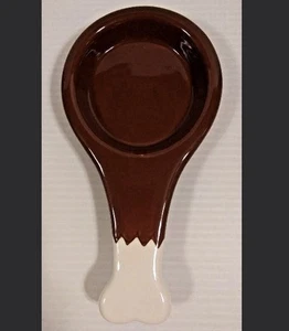 Target Bullseye Playground Turkey Leg  Drumstick Spoon Rest Brown Ceramic New - Picture 1 of 1