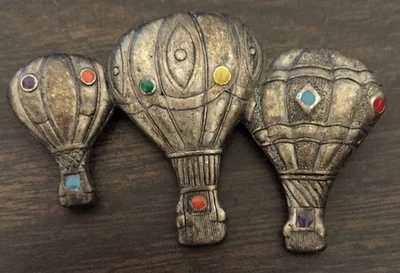 ¡FABULOSO BROCHE TRIFECTA GLOBO AEROSTÁTICO CALIDAD DANECRAFT FIRMADO POR DISEÑADOR! Foto 1 de 4