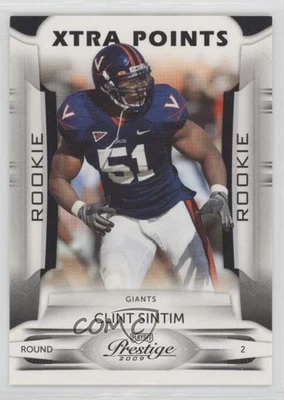 2009 Playoff Prestige Rookie Xtra Points Black /10 Clint Sintim #124 Rookie RC - Image 1 of 2