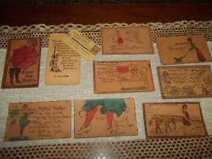 Vintage Leder Postkarten Konvolut 9 Stück - Bild 1 von 8