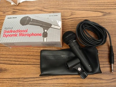 Radio Shack Highball Unidirectional Dynamic Microphone 33-984D Wired XLR Black - Image 1 of 4