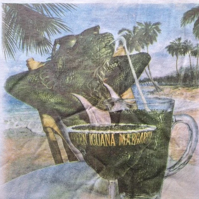 Camisa Margarita Iguana Verde Midori De Colección Para Hombre Grande Promo Gráfico Años 90 EE. UU. Foto 1 de 4