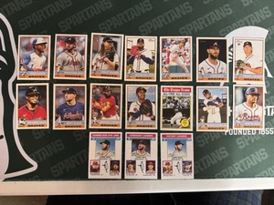 2025 Topps Heritage Baseball Team Set 17 Karten Atlanta Braves Acuna Olson Aaron - Bild 1 von 5