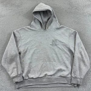 Felpa Camber vintage uomo 2XL grigia foderata termica anni 90 pesante lavoro felpa con cappuccio USA - Foto 1 di 11
