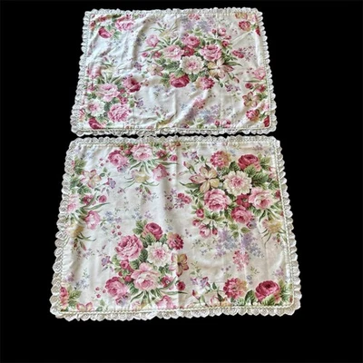 Ralph Lauren American Living Satén Col Rosa Rey Almohada Fundas 2 Estándar Foto 1 de 4