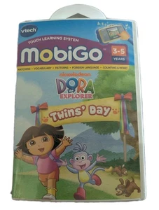 VTech MobiGo Dora The Explorer Twins Day Cartridge Video Game - Picture 1 of 4