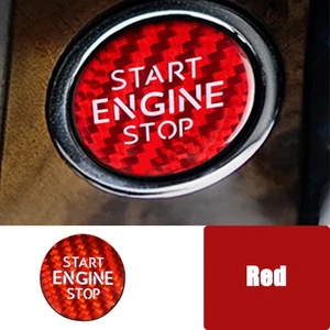 Red Carbon Car Engine Start Stop Button Cover Trim For VW Golf Jetta Tiguan CC - Picture 1 of 7
