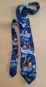 Men’s Disney Tie Winnie Pooh Blue 100% Silk Tie Rack - Picture 1 of 4